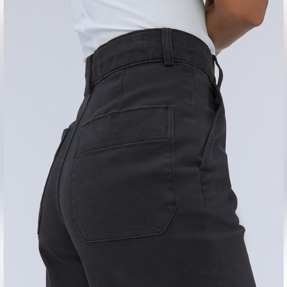 Everlane Black Cropped Wide Leg Pant - Picture 4 of 5